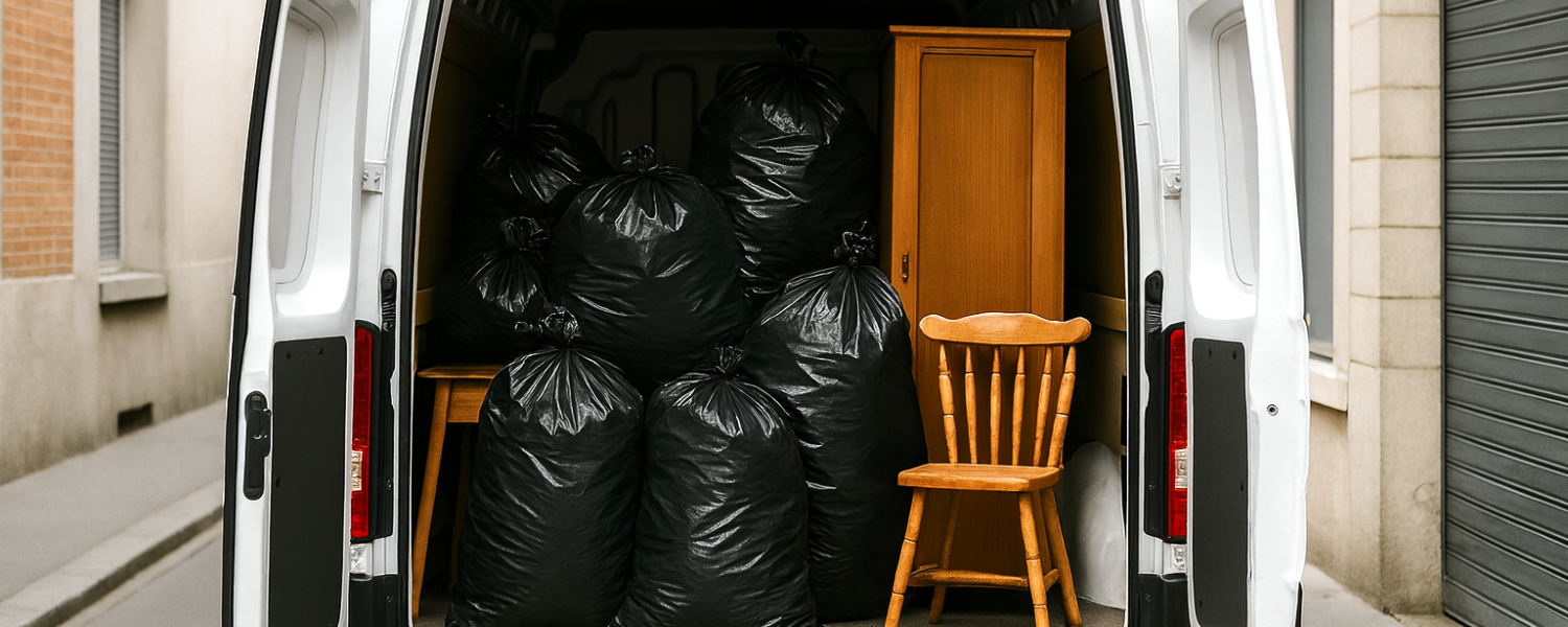 Soluce Débarras - tri et évacuation d'encombrants et déchets dans un camion après débarras